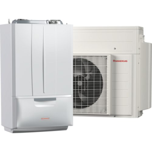 Immergas Victrix Hybrid Plus monoblokkos hőszivattyú 4 kW + kondenzációs gázkazán 24 kW
