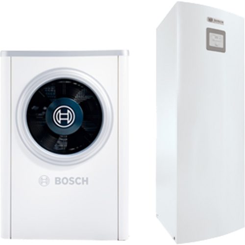 Bosch Compress 6000 AW-9+AWM S 5-9 Levegő-víz hőszivattyú 9 kW. elektromos fűtőpatronnal, Solar
